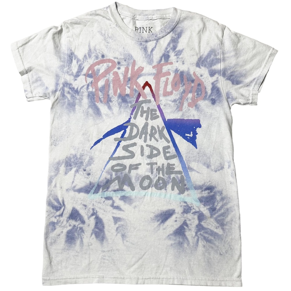 Pink Floyd Official Dark Side of the Moon Tie Dye Graphic T-Shirt Unisex Sz S
